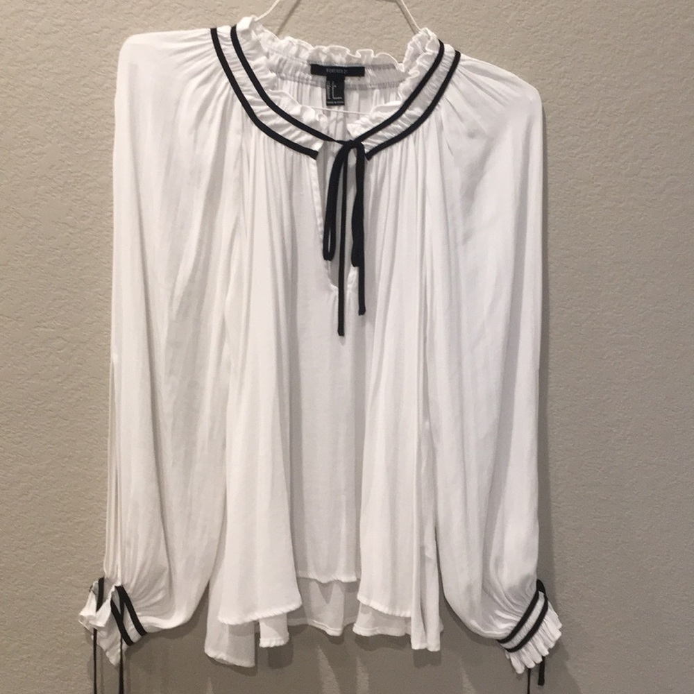White, Long-Sleeved Top from Forever 21